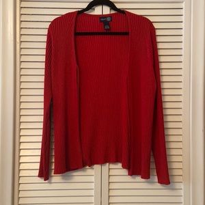Lane Bryant’s Venezia red cardigan